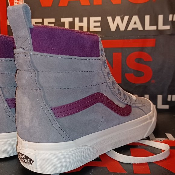 Vans Sk8 Hi Mte Frost Gray/Prune Suede Men's 4/Women's 5.5 VNOA4BV7XKM1 - Picture 4 of 10